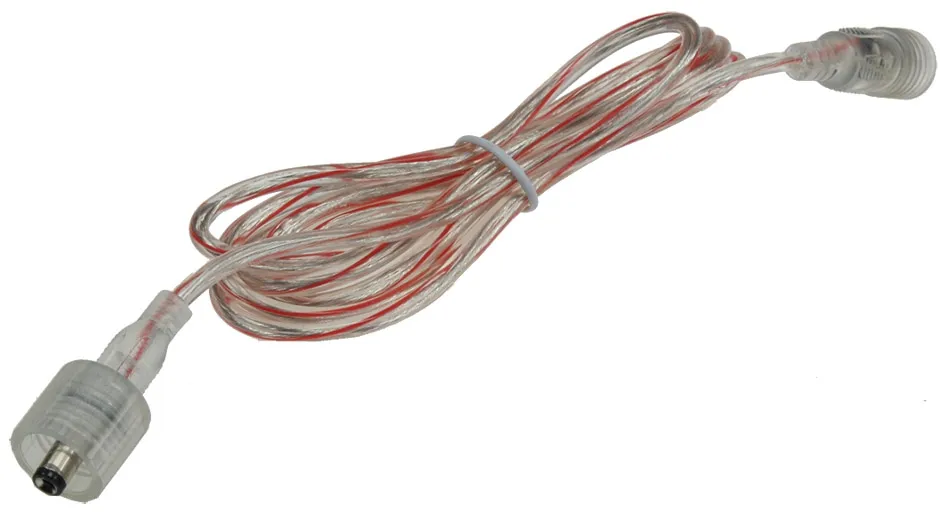 Anschlusskabel für LED-Stripes IP44 5,5mm Koax, 1,5m, Koax-Stecker/Kupplung Anschlusskabel für LED-Stripes IP44 5,5mm Koax, 1,5m, Koax-Stecker/Kupplung