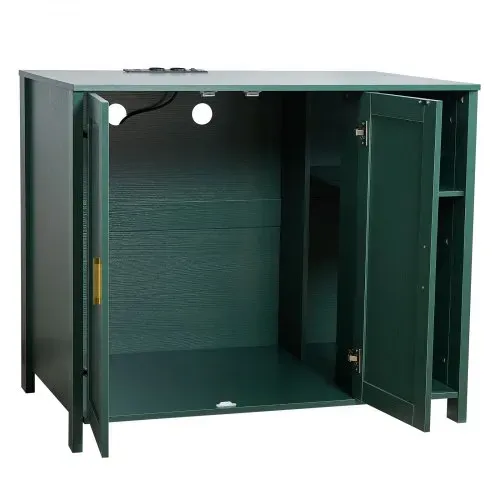 VEVOR Katzenschrank, 1050x680x885 mm, Katzenklo Schrank mit eingebauter Steckdose, Schublade & abnehmbarer Trennwand, passend für die meisten selbstreinigenden/intelligenten Katzentoiletten – Bild 10