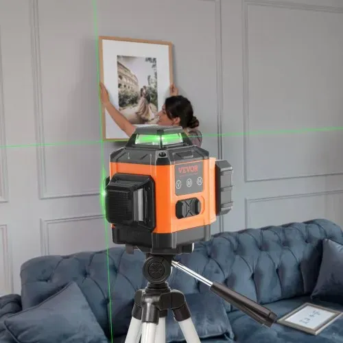 VEVOR Kreuzlinienlaser 30m Lasernivellier Selbstnivellierend Linienlaser 520nm±10nm Laserwellenlänge Baulaser ±0,28cm bei 10m Kreuzlaser ±3° 8 Std Dauerarbeitszeit inkl. Lithiumbatterie Typ-C-Leitung – Bild 7