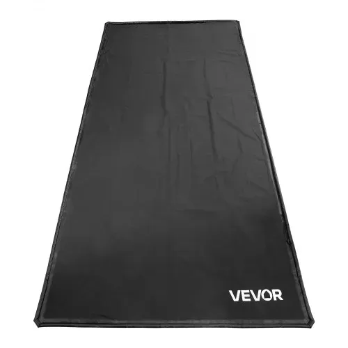 VEVOR Auffangmatte PVC-Garagenbodenmatte rutschfest (2,4 x 4,9 x 0,03 m) mit Abziehbesen, strapazierfähiger & wasserfester Auffangschutz Bodenschutz vor Schnee Regen Schlamm, Garagenmatte Schwarz – Bild 9