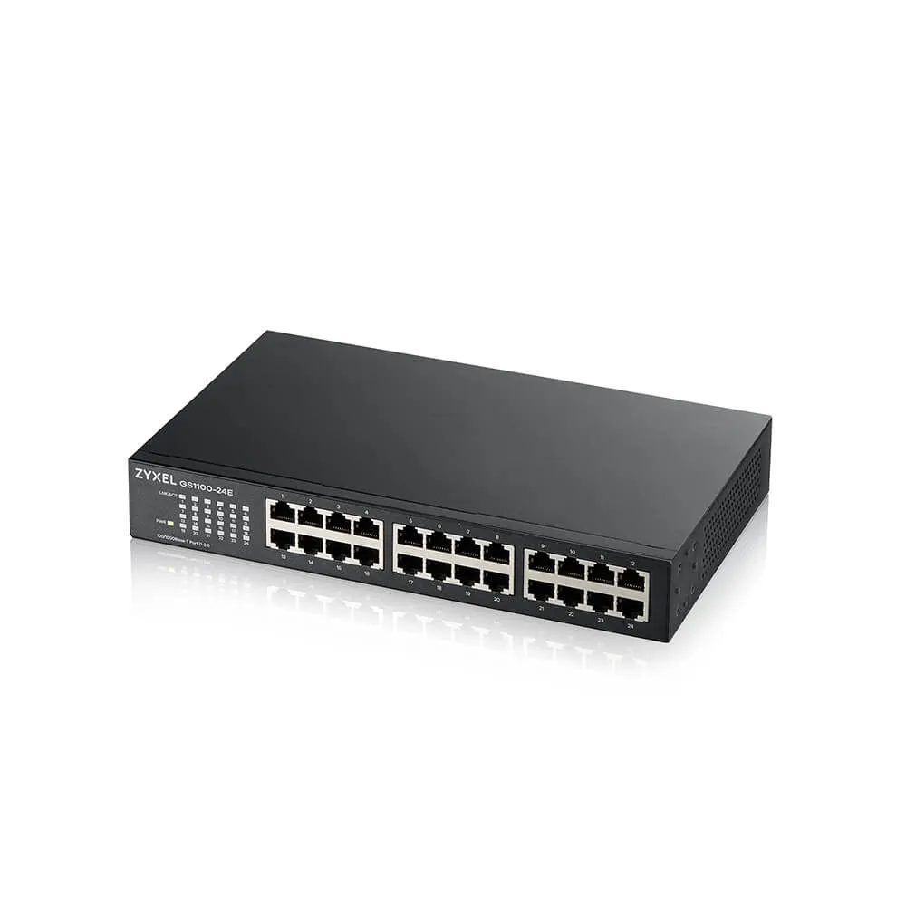 Zyxel GS1100-24E Unmanaged Gigabit Ethernet (10/100/1000) Schwarz Zyxel GS1100-24E Unmanaged Gigabit Ethernet (10/100/1000) Schwarz