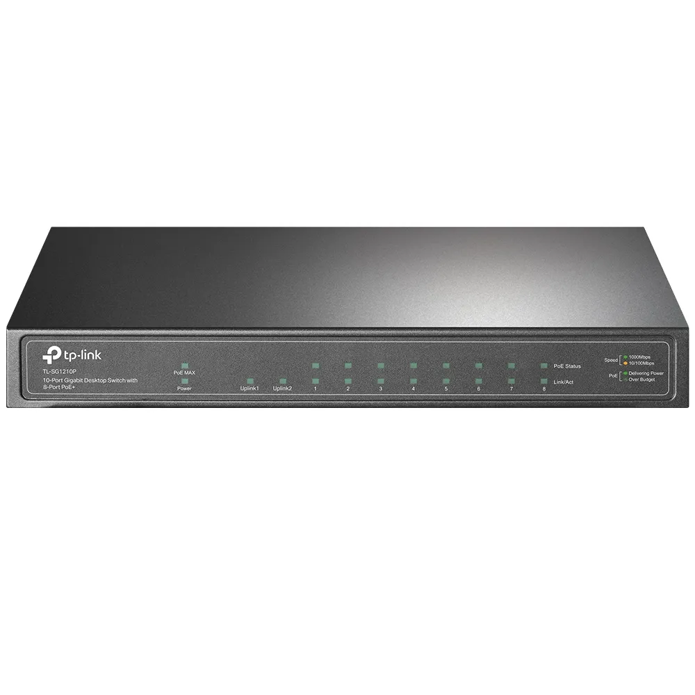 TP-Link TL-SG1210P Netzwerk-Switch Unmanaged Gigabit Ethernet (10/100/1000) Power over Ethernet (PoE) Grau TP-Link TL-SG1210P Netzwerk-Switch Unmanaged Gigabit Ethernet (10/100/1000) Power over Ethernet (PoE) Grau