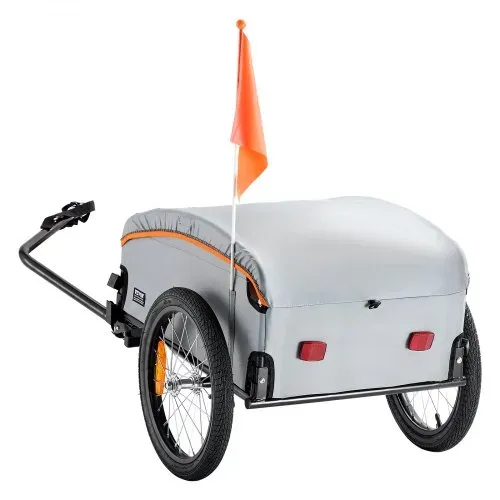 VEVOR Fahrradanhänger 45 kg, Lastenanhänger 1350 x 630 x 525 mm, Transportanhänger, faltbarer Fahrrad Lastenanhänger kompakter Stauraum mit Universalkupplung, zum Einkaufen, Campen & Picknicken – Bild 10