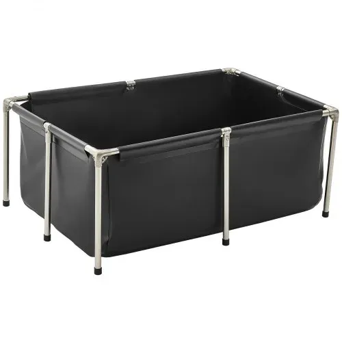 VEVOR Fischteich aus Segeltuch, 480 L Fischtank, faltbares PVC-Koi-Aquarium, Fischbecken mit stabilem Rahmen & Ablassventil, für Aquakultur, Koi-Zucht & Bewässerung 1200x800x500 mm – Bild 10