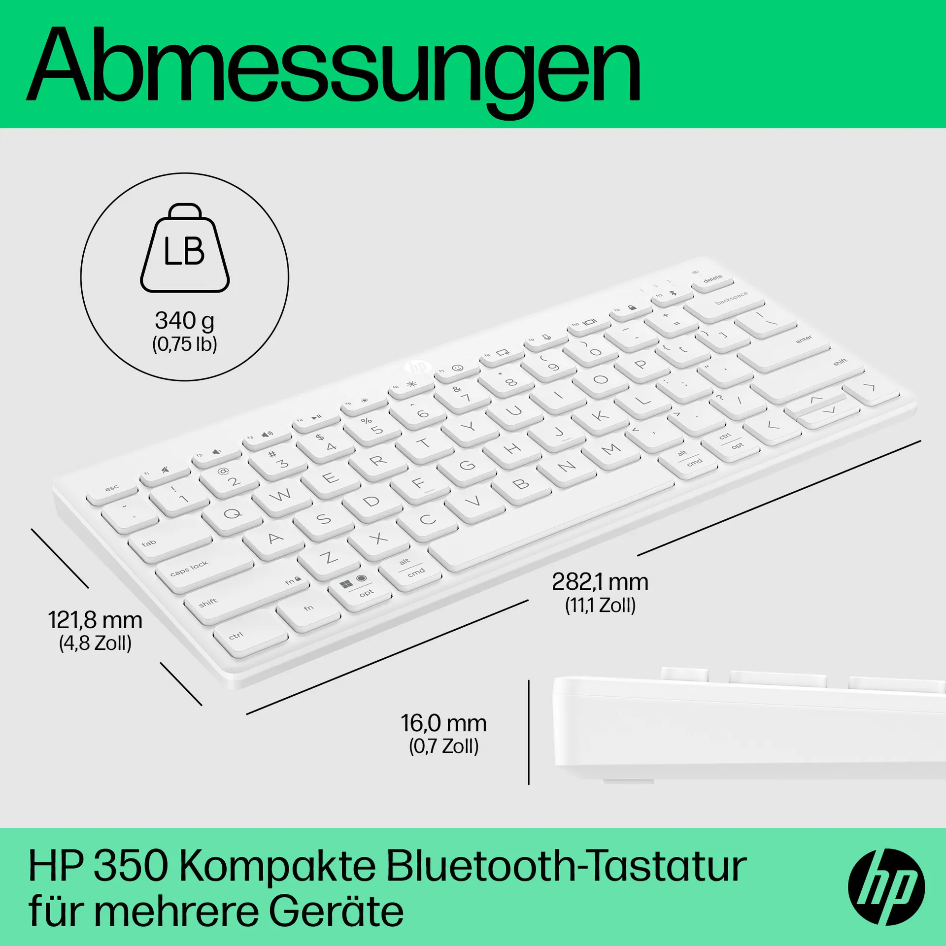 HP 350 Kompakte Bluetooth-Tastatur für mehrere Geräte – Bild 5