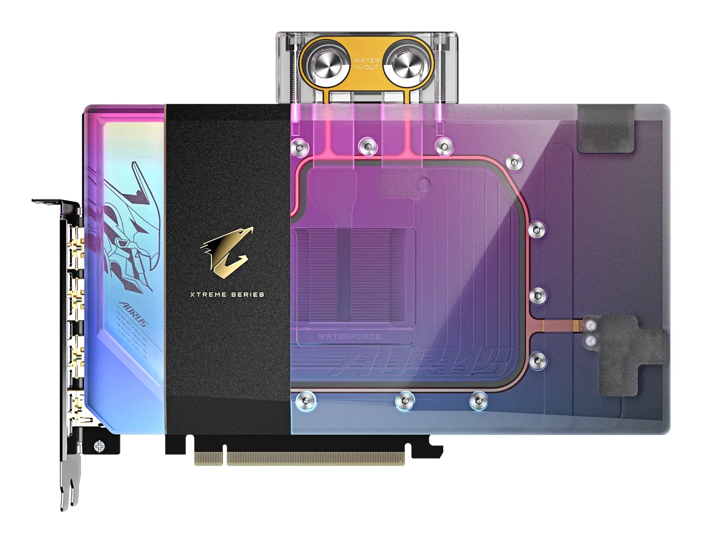 GIGABYTE AORUS GeForce RTX 5090 XTREME WATERFORCE WB 32G Grafikkarte - 32 GB GDDR7, 512 Bit, PCI-E 5.0, 2655 MHz Kernfrequenz, 3 x DP 2.1a, 1 x HDMI 2.1b, NVIDIA DLSS 4, GV-N5090AORUSX WB-32GD – Bild 2