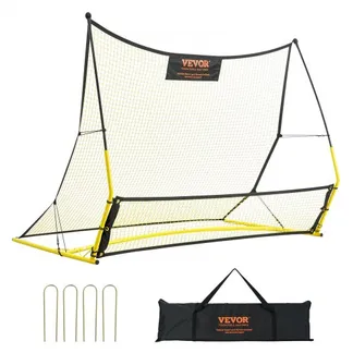 VEVOR 2 in 1 Fußball Rebound Doppelte Netze Tragbares Prellwand Fußball 25,4 x 25,4mm, Rebounder Fußball Eisenrohr & PE-Netz Kinder & Jugendliche Verstellbar Fußballtor Rebounder Kicker Gelb VEVOR 2 in 1 Fußball Rebound Doppelte Netze Tragbares Prellwand Fußball 25,4 x 25,4mm, Rebounder Fußball Eisenrohr & PE-Netz Kinder & Jugendliche Verstellbar Fußballtor Rebounder Kicker Gelb
