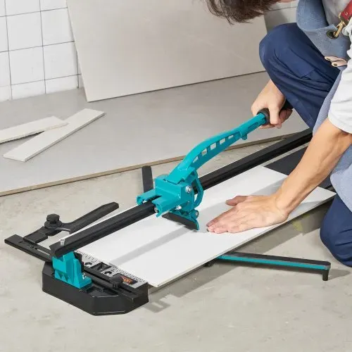 VEVOR Fliesenschneider mit einer Gesamtschnittlänge von 800mm, Schnittstärke 4-15mm Mindest. Schnittbreite 25mm Fliesenschneidmaschine inkl. Extra Schneidrad Fliesenverlegungs-& Renovierungsprojekten – Bild 7