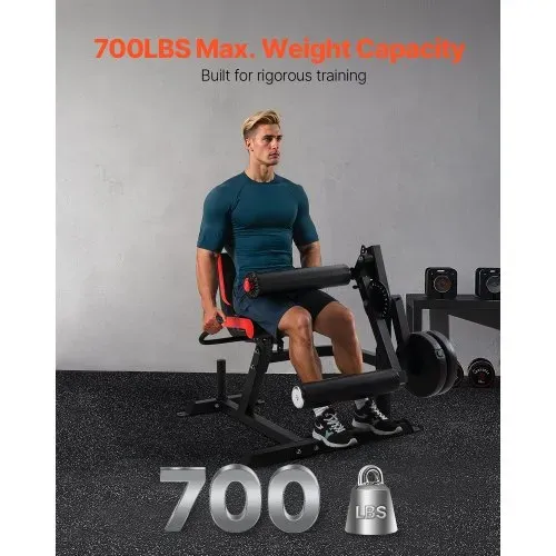 VEVOR sitzende Beinstrecker und Curl-Maschine Trainingsgerät Beinpresse Beintrainer (317 kg belatbar), verstellbare Bein-Trainingsbank, Bein-Drehstrecker Krafttrainingsgerät für Heim-Fitnessstudio VEVOR sitzende Beinstrecker und Curl-Maschine Trainingsgerät Beinpresse Beintrainer (317 kg belatbar), verstellbare Bein-Trainingsbank, Bein-Drehstrecker Krafttrainingsgerät für Heim-Fitnessstudio