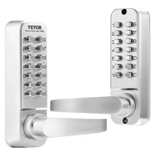VEVOR mechanisches schlüsselloses Türschloss mit doppelseitiger Tastatur (14 Tasten), schlüsselloses Türschloss aus Edelstahl, eingebautes Codeschloss für Haus Büro Außenzaun Garage – Bild 8