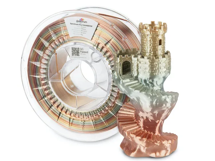 Spectrum Filament · PLA SILK Rainbow · ANCIENT · 1.75mm · 1kg Spectrum Filament · PLA SILK Rainbow · ANCIENT · 1.75mm · 1kg