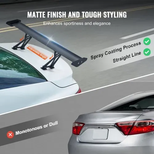VEVOR GT Wing Autospoiler, 43,3 Zoll Universalspoiler mit Einzeldeck, verstellbares leichtes Aluminium, Auto-Heckspoilerflügel, Rennspoiler BGW/JDM Drift Schwarz – Bild 3