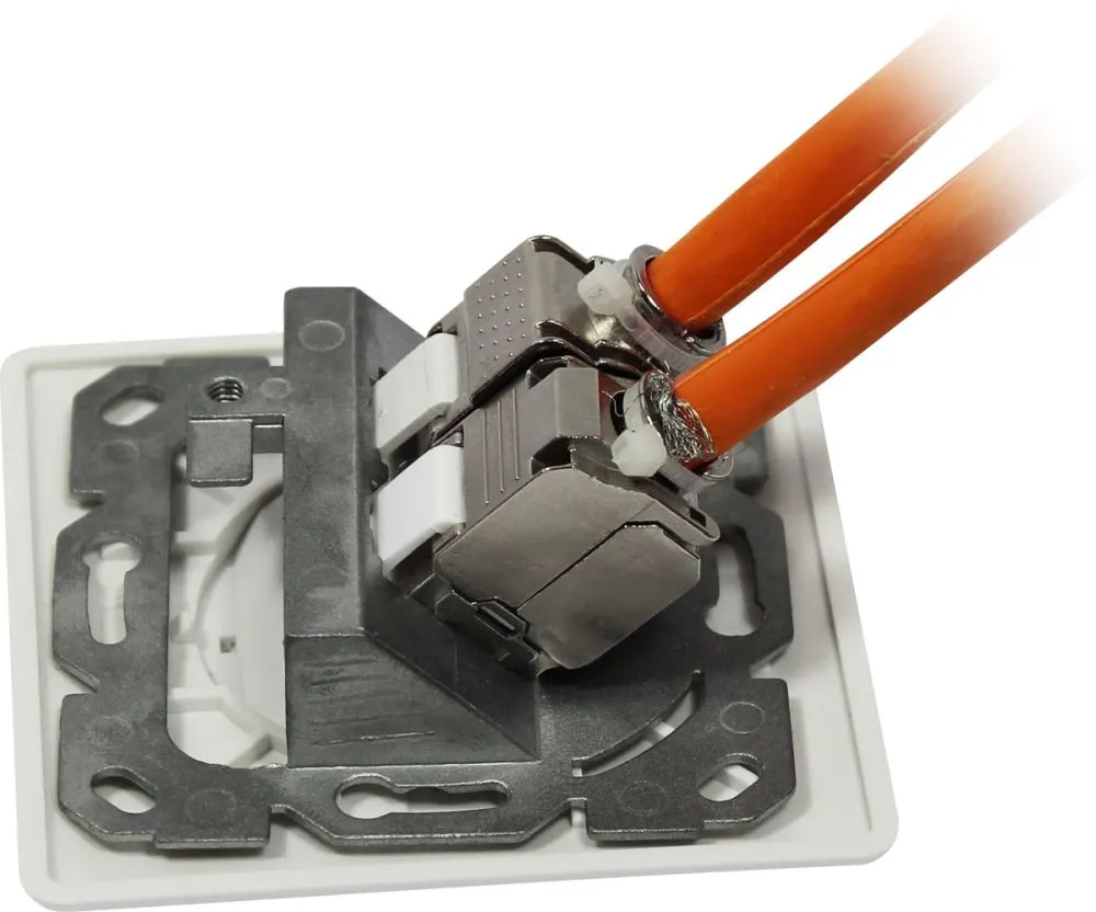 Keystone, Modulträger, UP Dosen für 2xTP-Modul, Reinweiss, designfähig UAE, Synergy 21, – Bild 4