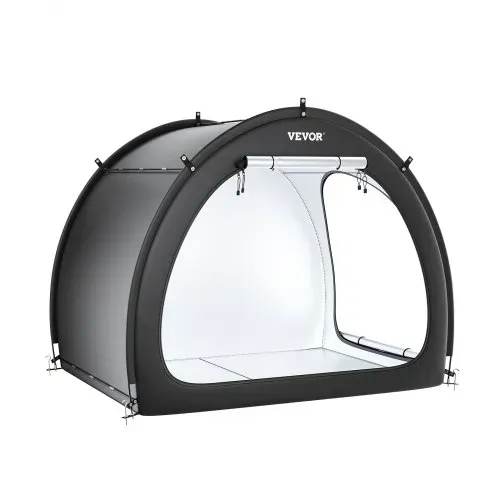 VEVOR Fahrradzelt, 4 bis 5 Fahrräder, geräumige Fahhrradgarage mit belüftetem Fenster, fächerförmige Fahrradschuppe mit hochfestem Fiberglas & Doppeltür, 1706x2133x1524 mm – Bild 8
