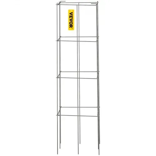 VEVOR Tomatenkäfige, 30 x 30 x 117 cm, 5er-Set quadratische Pflanzenstützkäfige, robuste, silberne Tomatentürme aus PVC-beschichtetem Stahl zum Klettern von Gemüse, Pflanzen, Blumen und Früchten – Bild 10