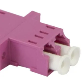 LWL-Kupplung,LC-Buchse/LC-Buchse, 50/125u Multimode OM4, erika-violett, duplex, PVC, mit Flansch, Synergy 21, LWL-Kupplung,LC-Buchse/LC-Buchse, 50/125u Multimode OM4, erika-violett, duplex, PVC, mit Flansch, Synergy 21,