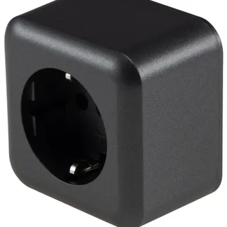 FASKO Schutzkontakt-Steckdose, Anthrazit 250V~/ 16A, Aufputz, Schraubanschluss FASKO Schutzkontakt-Steckdose, Anthrazit 250V~/ 16A, Aufputz, Schraubanschluss