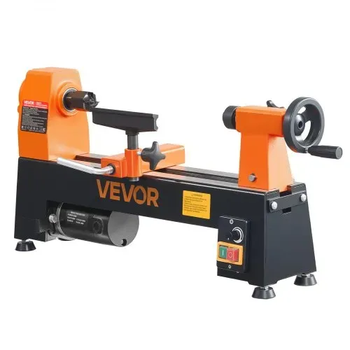 VEVOR Drechselbank 20 x 33 cm 1/3 PS Tischdrehbank für Weich- und Hartholz, Anfänger und Hobbybastler, mit Variabler Drehzahl (150 bis 3200 U/min), Überstromschutz und Zubehörset für Holzarbeiten – Bild 10