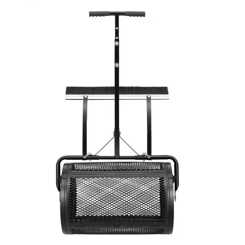 VEVOR Kompoststreuer 76,5 L, 61 cm Torfstreuer mit Schiebe-/Ziehgriff, Torfmoosstreuer 4-Fach Höhenverstellbar, Pulverbeschichtete Stahl-Kompostrolle, Miststreuer zum Pflanzen & Aussäen, Schwarz – Bild 10