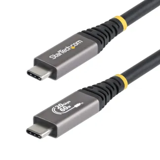 StarTech.com 3m USB4 Kabel, 20Gbps, USB-IF-zertifiziertes USB-C Ladekabel, 60W PD EPR, 4K 120Hz DP2.1 Monitorkabel, TPE-Mantel, Schwarz StarTech.com 3m USB4 Kabel, 20Gbps, USB-IF-zertifiziertes USB-C Ladekabel, 60W PD EPR, 4K 120Hz DP2.1 Monitorkabel, TPE-Mantel, Schwarz