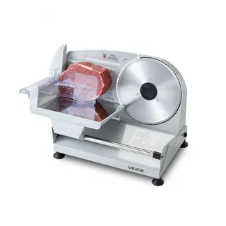 VEVOR Fleischschneidemaschine 200 W, Elektrische Aufschnittmaschine mit 190-mm-SUS420-Klinge, 0–1 mm Schnittdicke, Allesschneider für Gefrorenes Fleisch, Schinken, Baguette und Steak VEVOR Fleischschneidemaschine 200 W, Elektrische Aufschnittmaschine mit 190-mm-SUS420-Klinge, 0–1 mm Schnittdicke, Allesschneider für Gefrorenes Fleisch, Schinken, Baguette und Steak