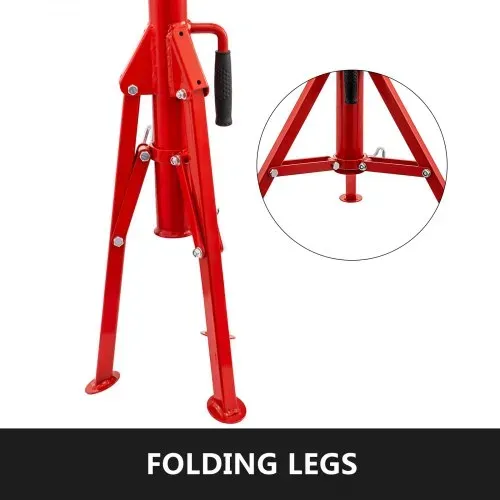 VEVOR Rohrstütze mit 2-Kugel-Transfer V-Kopf 1107A einklappbarer Rohrständer 2,04 t Rohrstange höhenverstellbar – Bild 4