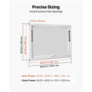 VEVOR Verkaufsfenster 1220 x 915 x 80 mm Konzessionsfenster Servicefenster für Imbisswagen und Verkaufsstände, bis 85° Aufklappbar, Aluminiumlegierungsrahmen, mit Verkaufsklappe und Regenschutz VEVOR Verkaufsfenster 1220 x 915 x 80 mm Konzessionsfenster Servicefenster für Imbisswagen und Verkaufsstände, bis 85° Aufklappbar, Aluminiumlegierungsrahmen, mit Verkaufsklappe und Regenschutz