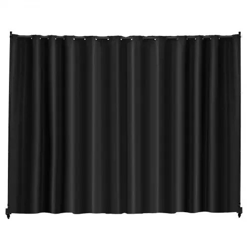 VEVOR Raumteiler Trennwand Paravent Stellwand Einzelpanel, Tragbarer Sichtschutz für Büro Schlafzimmer Esszimmer Arbeitszimmer Balkon, Raumtrenner Rollbar (308,5 x 45 x 245,5 cm), Schwarz – Bild 8