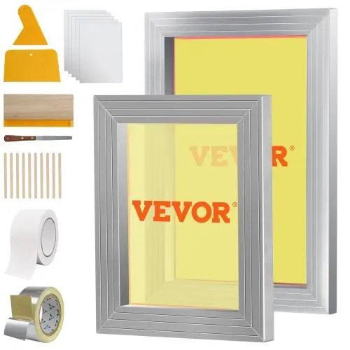 VEVOR Siebrahmen Siebdruckpresse 2 Stk. 25,4 x 35,6 cm / 20,3 x 25,4 cm, Siebdruckmaschine Siebdruckplatte inkl. Handschuhe & Siebdruckrakel, Siebdruckmaschine für Stoffen, Papier, Kopierpapier usw. VEVOR Siebrahmen Siebdruckpresse 2 Stk. 25,4 x 35,6 cm / 20,3 x 25,4 cm, Siebdruckmaschine Siebdruckplatte inkl. Handschuhe & Siebdruckrakel, Siebdruckmaschine für Stoffen, Papier, Kopierpapier usw.