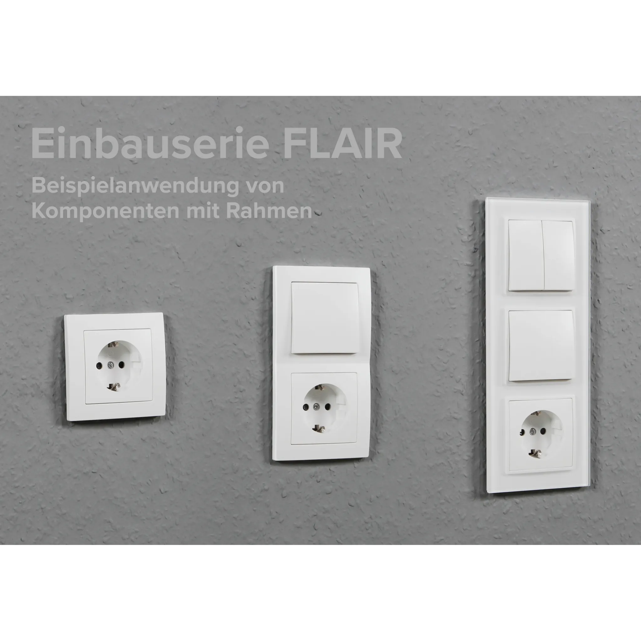 Schalter und Steckdosen Set McPower Flair ''Tür 2-fach Profi'', weiß, 3-teilig, Steckanschluss – Bild 4