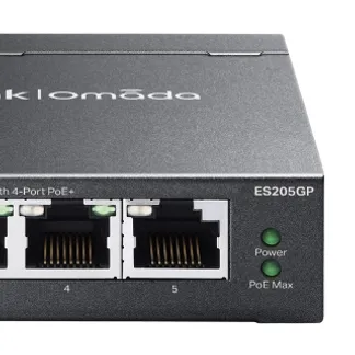 TP-Link Omada ES205GP Netzwerk-Switch Managed Gigabit Ethernet (10/100/1000) Power over Ethernet (PoE) Schwarz TP-Link Omada ES205GP Netzwerk-Switch Managed Gigabit Ethernet (10/100/1000) Power over Ethernet (PoE) Schwarz