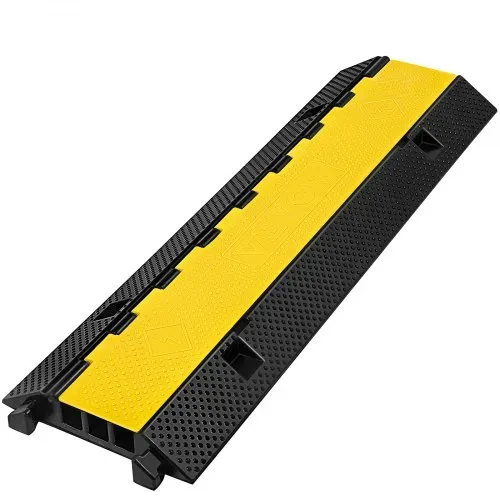 VEVOR Kabelschutzmatte Kabelkanal außenbereich Kabelschutz für Fußgänger Bodenschutz für Kabel aus Pvc und thermoplastischem Gummi Brückenschutz Rampe 103x30x5,5 cm – Bild 8