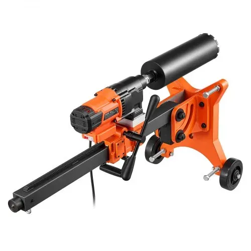VEVOR Diamant Kernbohrgerät 3kW Kernlochbohrmaschine Trocken/Nass 20-305 mm, für Beton Ziegel Asphalt & Marmor, 127-mm-Nassbohrer, Neigbarer Ständer & Fahrgestell, 1000/550 U/min, UNC1 1/4–7 Gewinde – Bild 9