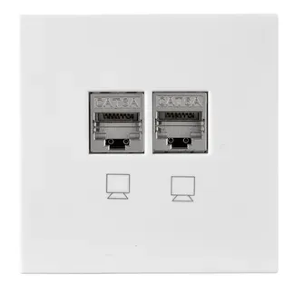 Netzwerk-Dose McPower “Shallow“ CAT6A, UP, weiß, vollgeschirmt Netzwerk-Dose McPower “Shallow“ CAT6A, UP, weiß, vollgeschirmt