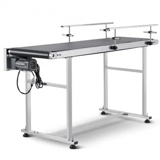 VEVOR Bandförderer, 1498,6 x 398,8 mm Fördertisch, Motorbandförderer für Tintenstrahl-Codierungsanwendungen, angetriebenes PVC-Band, antistatisch, einstellbare Geschwindigkeit (doppelte Leitplanke) VEVOR Bandförderer, 1498,6 x 398,8 mm Fördertisch, Motorbandförderer für Tintenstrahl-Codierungsanwendungen, angetriebenes PVC-Band, antistatisch, einstellbare Geschwindigkeit (doppelte Leitplanke)