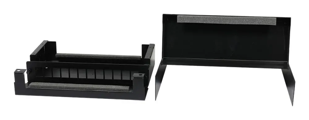 Keystone, Modulträger, Patchpanel für 12x TP-Modul, Aufputz, Metallklappbox(Consolidation Point Box), Schwarz, Synergy 21, – Bild 5
