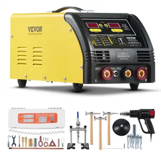 VEVOR Dual Ausbeulspotter Deluxe AL/Fe Dellenreparatur-Set, 5-kW-Schweißgerät mit automatischem/manuellem Schweißen & 10 Modi, Punktschweißgerät für die Reparatur von Autoteilen aus Stahl & Aluminium VEVOR Dual Ausbeulspotter Deluxe AL/Fe Dellenreparatur-Set, 5-kW-Schweißgerät mit automatischem/manuellem Schweißen & 10 Modi, Punktschweißgerät für die Reparatur von Autoteilen aus Stahl & Aluminium