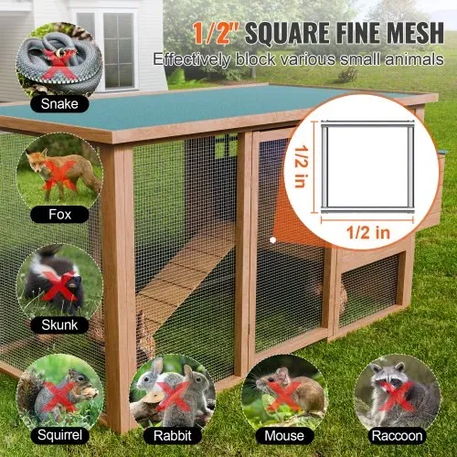 VEVOR Drahtgeflecht, 610 mm x 30,48 m, Volierendraht, 19 Gauge, feuerverzinkte Maschendrahtrolle, Maschendrahtzaun, Maschendraht für Kaninchenkäfige, Garten, kleine Nagetiere – Bild 3