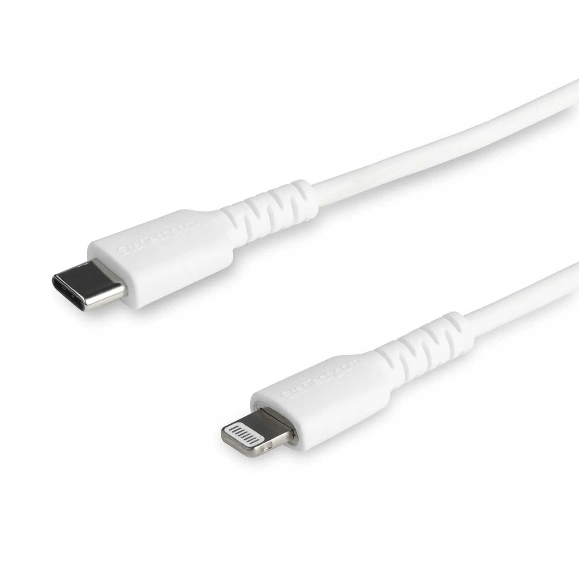 StarTech.com 1m strapazierfähiges weißes USB-C auf Lightning-Kabel – Hochbelastbare, robuste Aramidfaser – USB Typ-C auf Lightningkabel – Lade-/Synchronisationskabel – Apple MFi-zertifiziert iPad/iPhone 12 StarTech.com 1m strapazierfähiges weißes USB-C auf Lightning-Kabel – Hochbelastbare, robuste Aramidfaser – USB Typ-C auf Lightningkabel – Lade-/Synchronisationskabel – Apple MFi-zertifiziert iPad/iPhone 12