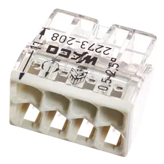 COMPACT Verbindungsklemme WAGO, max. 2,5mm², für eindrähtige Leiter, 8 Leiter COMPACT Verbindungsklemme WAGO, max. 2,5mm², für eindrähtige Leiter, 8 Leiter