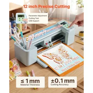 VEVOR Vinylschneidemaschine 30 cm, Schneideplotter/Plottermaschine mit Touchscreen, Kompatibel mit Mac/Windows/Android/iOS, Vinylcutter für Bastelarbeiten, Karten & Wohnaccessoires VEVOR Vinylschneidemaschine 30 cm, Schneideplotter/Plottermaschine mit Touchscreen, Kompatibel mit Mac/Windows/Android/iOS, Vinylcutter für Bastelarbeiten, Karten & Wohnaccessoires