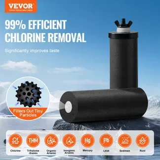 VEVOR Schwerkraft-Wasserfiltersystem, 2,25 G 304 Edelstahl-Arbeitsplatten-Wasserfiltersystem, reduziert Blei und bis zu 99 % Chlor, mit 2 Kohlefiltern/Zapfhahn/Ständer, für Zuhause, Camping, Wohnmobil VEVOR Schwerkraft-Wasserfiltersystem, 2,25 G 304 Edelstahl-Arbeitsplatten-Wasserfiltersystem, reduziert Blei und bis zu 99 % Chlor, mit 2 Kohlefiltern/Zapfhahn/Ständer, für Zuhause, Camping, Wohnmobil