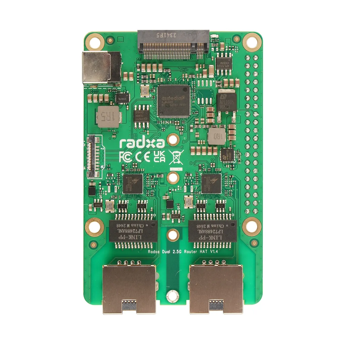 RADXA Dual 2.5GBit Router Hat, M.2, Raspberry 5, Radxa RADXA Dual 2.5GBit Router Hat, M.2, Raspberry 5, Radxa
