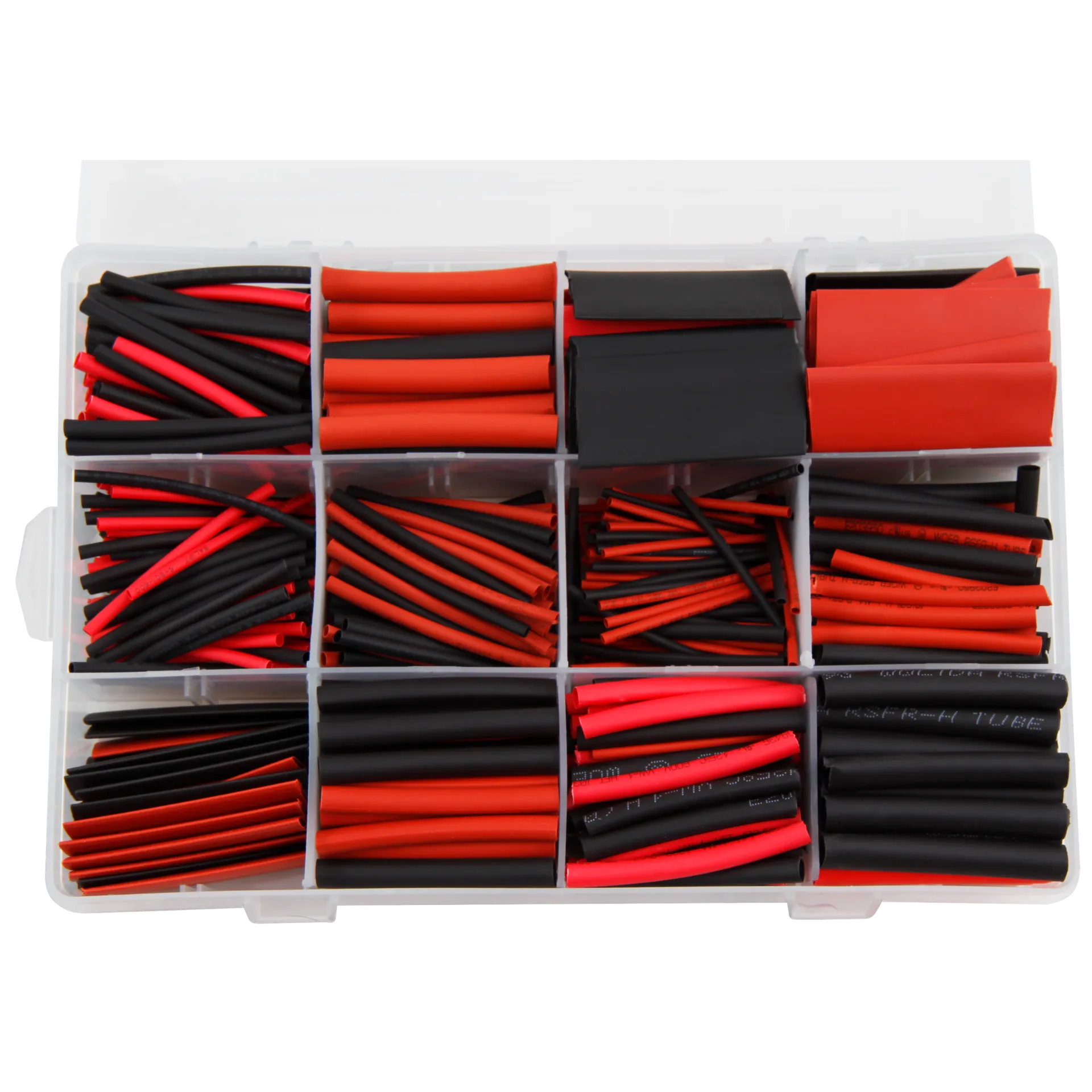 Schrumpfschlauch-Set McPower, 560-teilig in Sortimentsbox, rot&schwarz – Bild 2