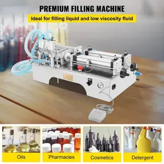 VEVOR 10W Füllmaschine Flüssigkeit 100-1000ML Liquid Filling Machine Abfüller Flüssigkeitsabfüllmaschine mit Doppelkopf VEVOR 10W Füllmaschine Flüssigkeit 100-1000ML Liquid Filling Machine Abfüller Flüssigkeitsabfüllmaschine mit Doppelkopf