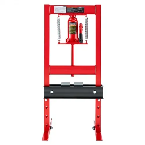 VEVOR Hydraulische Werkstattpresse 6 t H-Rahmen aus Kohlenstoffstahl Rot, 4 Höhenstufen 50–230 mm, Hydraulikpresse mit Beweglicher Pressplatte und Rutschfestem Griff, zum Biegen Richten Pressen – Bild 8