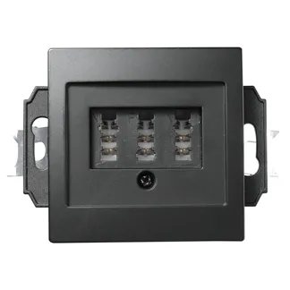 TAE-NFN-Anschlussdose McPower “Flair“ UP, matt schwarz, 3x 6-polig TAE-NFN-Anschlussdose McPower “Flair“ UP, matt schwarz, 3x 6-polig