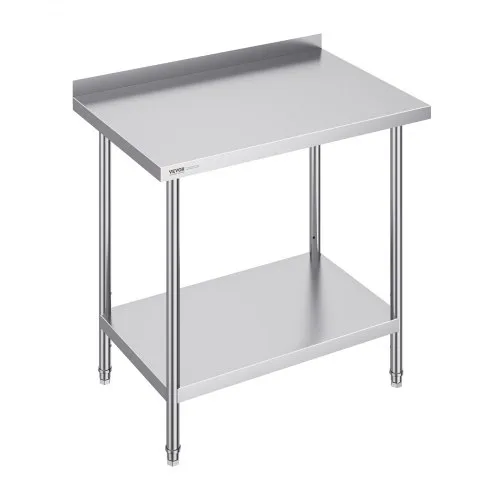 VEVOR Edelstahl-Arbeitstisch, gewerblicher Arbeitstisch zur Lebensmittelzubereitung, robuster Arbeitstisch aus Metall mit einstellbarer Höhe für Restaurant, Zuhause und Hotel 610 x 914 x 914 mm VEVOR Edelstahl-Arbeitstisch, gewerblicher Arbeitstisch zur Lebensmittelzubereitung, robuster Arbeitstisch aus Metall mit einstellbarer Höhe für Restaurant, Zuhause und Hotel 610 x 914 x 914 mm