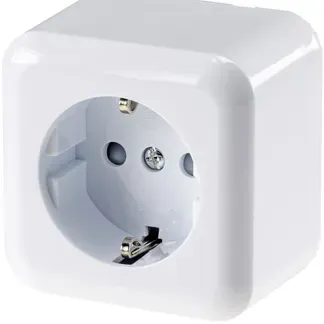 FASKO Schutzkontakt-Steckdose, AP, Weiß 250V~/ 16A, Aufputz, Schraubanschluss FASKO Schutzkontakt-Steckdose, AP, Weiß 250V~/ 16A, Aufputz, Schraubanschluss