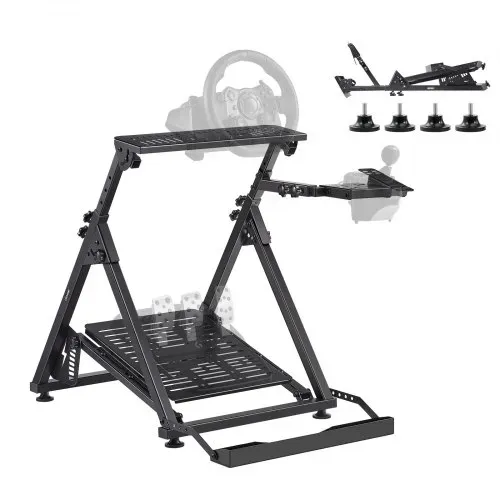 VEVOR Lendradständer, verstellbarer & faltbarer Simulatorständer für Logitech G923 G920 G29 G27, Thrustmaster T300RS TX F458 T500RS T3PA-PRO (F1/GT) Gaming-Cockpit, Pedalsimulator nicht enthalten – Bild 8